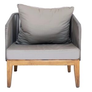 Julia Teak and Textilene Outdoor Lounge Chair